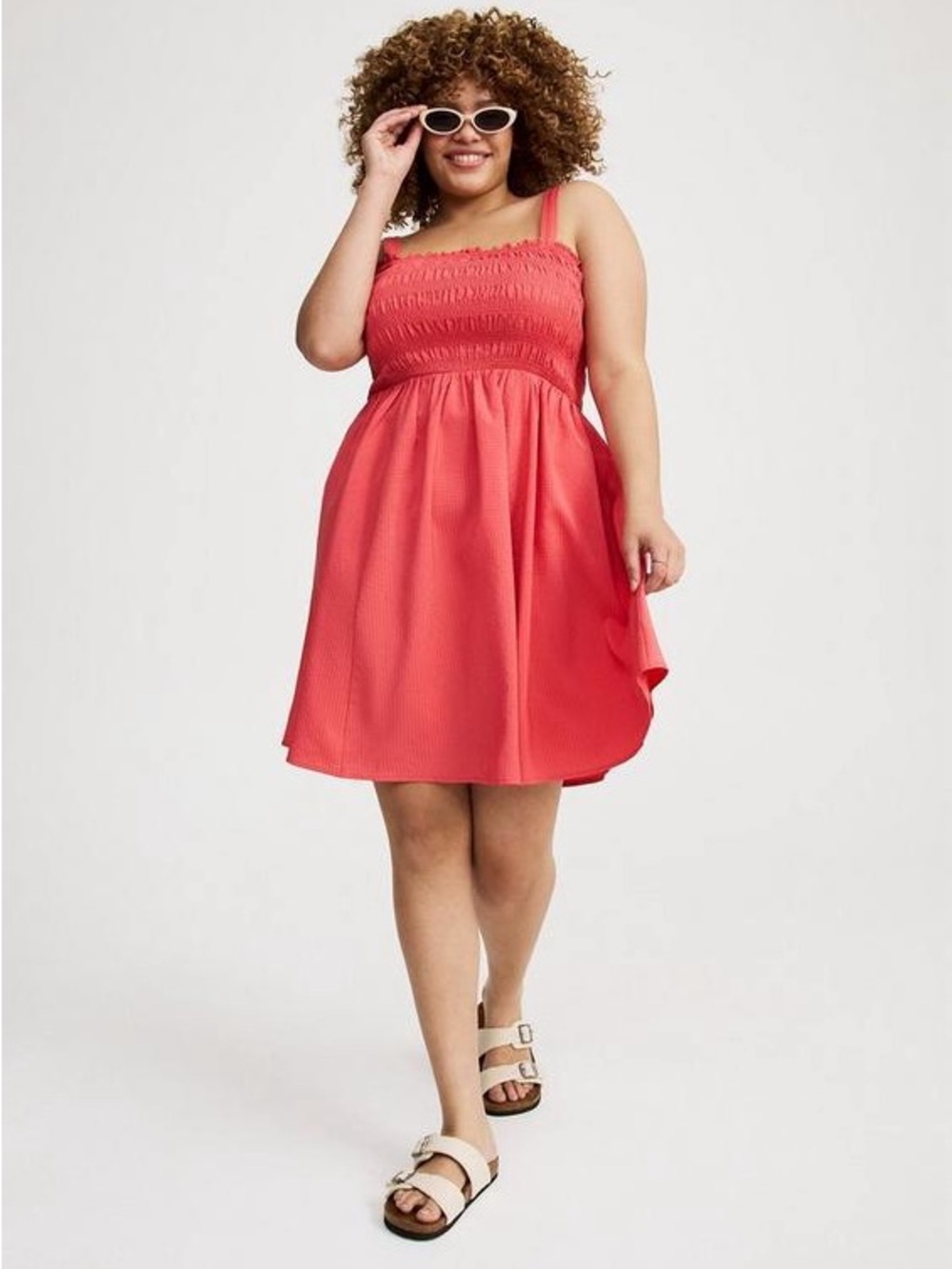 Torrid Red Smocked Tube Mini Dress - New - Size 26 (4)